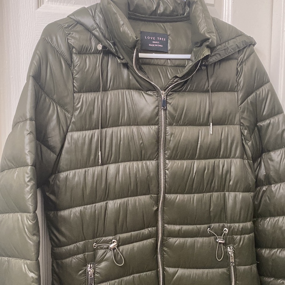 •NWOT•Love Tree Lightweight Longline Puffer Jacket